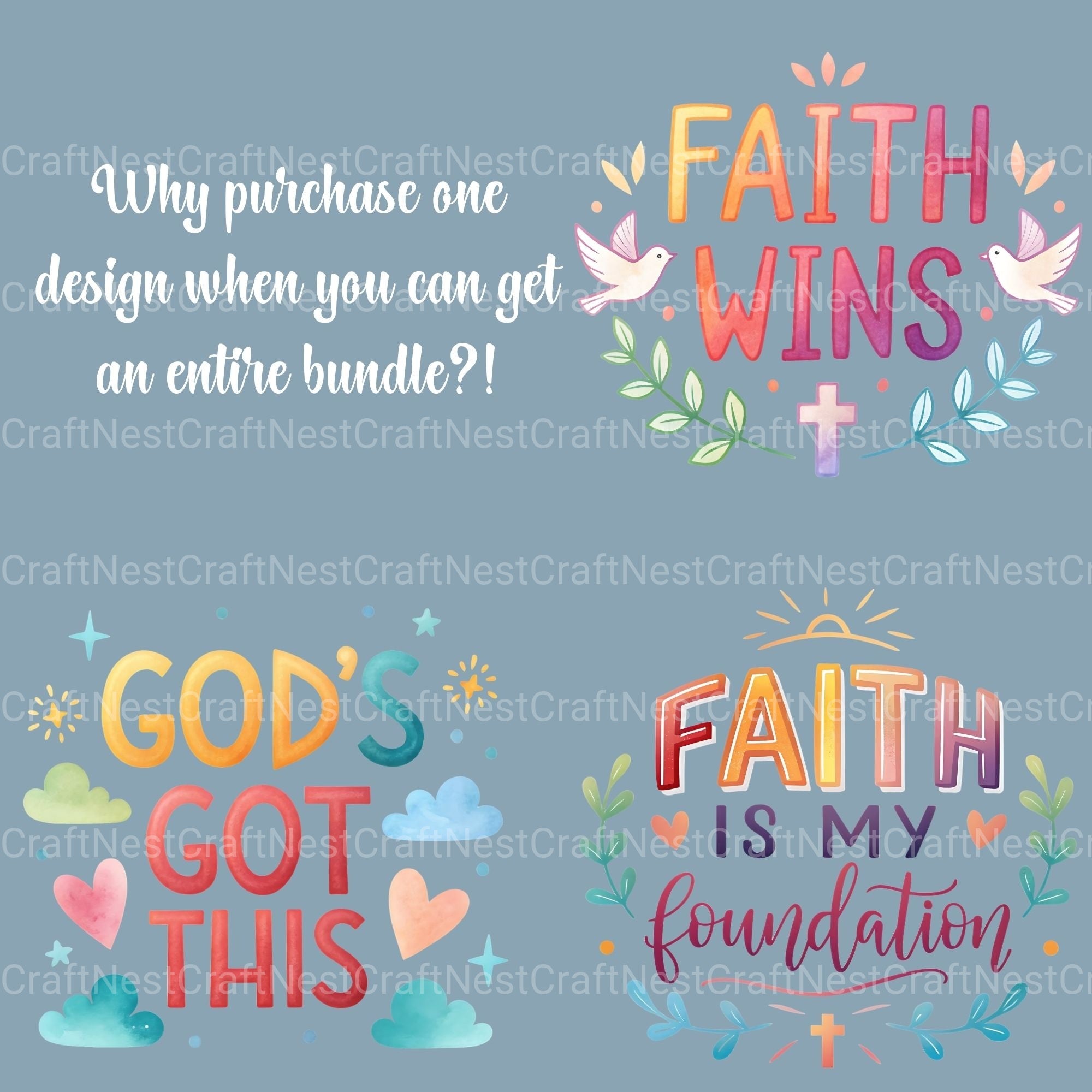 Faith Quotes Clipart Bundle - CraftNest - Digital Crafting and Art