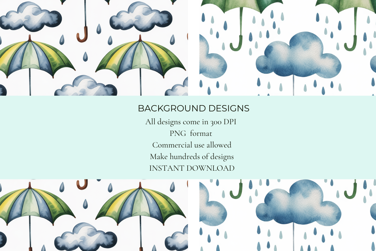 Spring Rain Seamless Papers