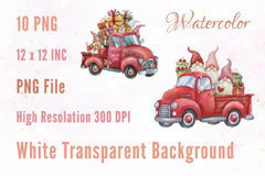 Christmas Truck Cliparts Clipart Bundle - CraftNest - Digital Crafting and Art