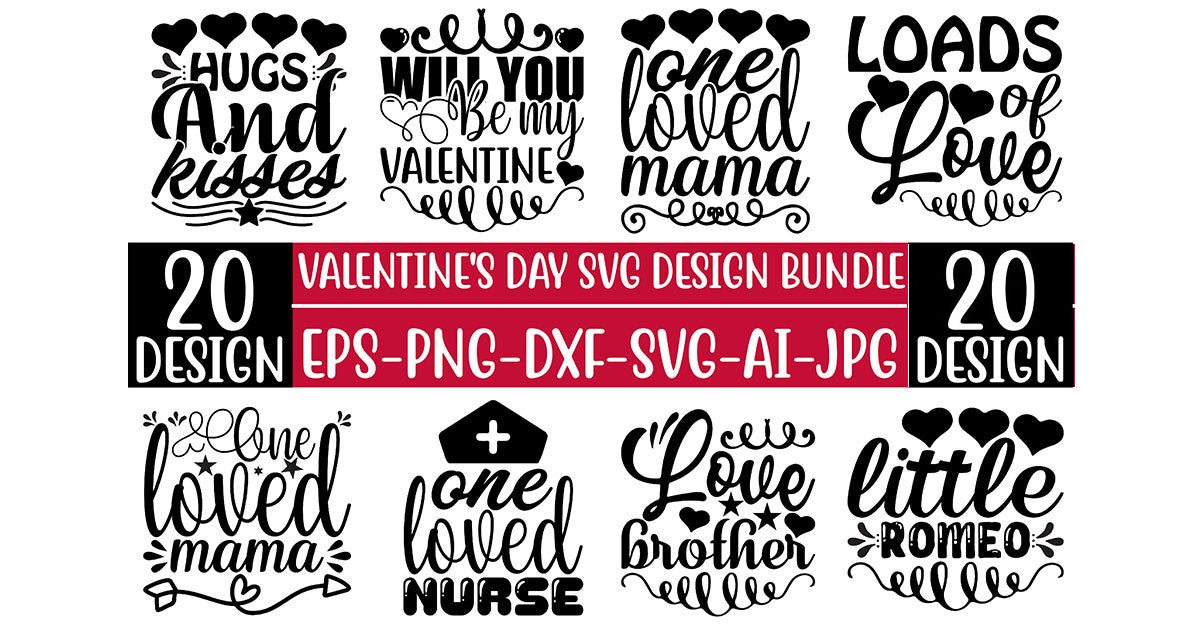 Valentine’s Day SVG Bundle 1 - CraftNest - Digital Crafting and Art