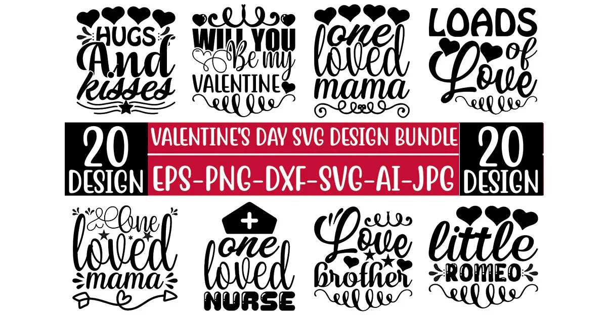 Valentine’s Day SVG Bundle 1 - CraftNest - Digital Crafting and Art