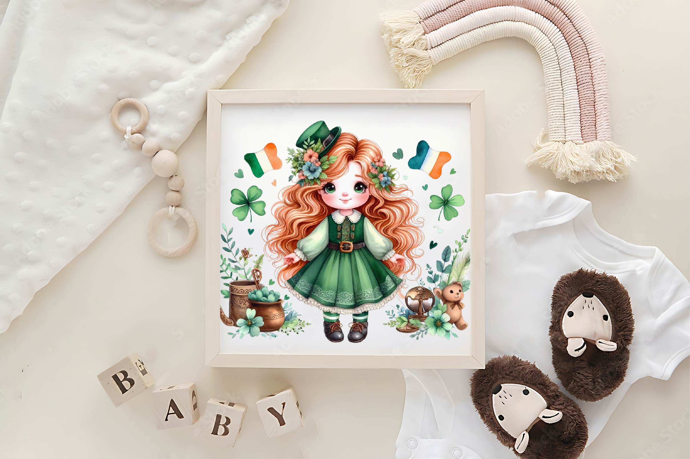 Cute St Patricks Irish Girl Clipart Bundle - CraftNest - Digital Crafting and Art