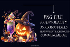 Halloween Drink Clipart Bundle 3 - CraftNest - Digital Crafting and Art