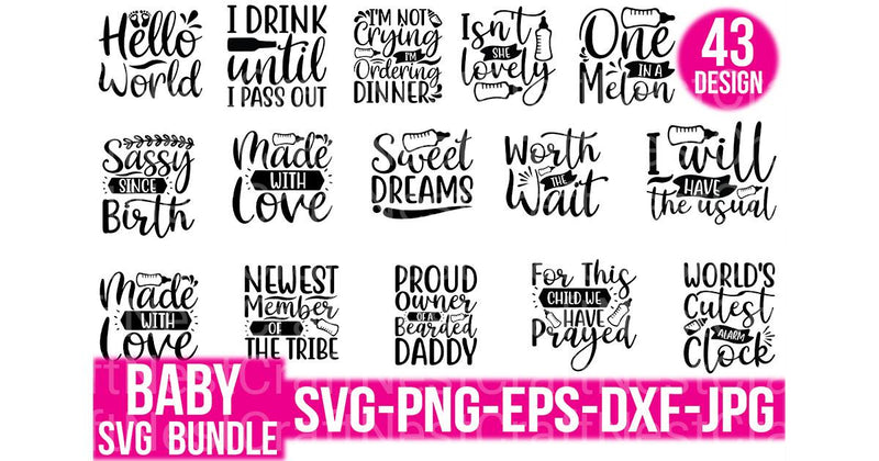 Baby SVG Bundle - CraftNest - Digital Crafting and Art
