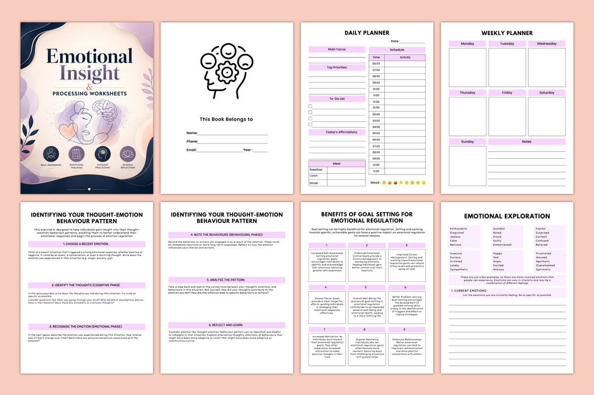 Emotional Insight Processing Worksheets Workbook
