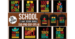 School T-Shirt Bundle - CraftNest - Digital Crafting and Art