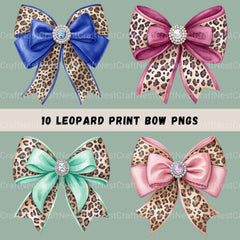 Leopard Coquette Bows Clipart Bundle - CraftNest - Digital Crafting and Art