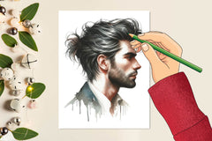 Male Hairstyle Clipart Bundle - CraftNest - Digital Crafting and Art