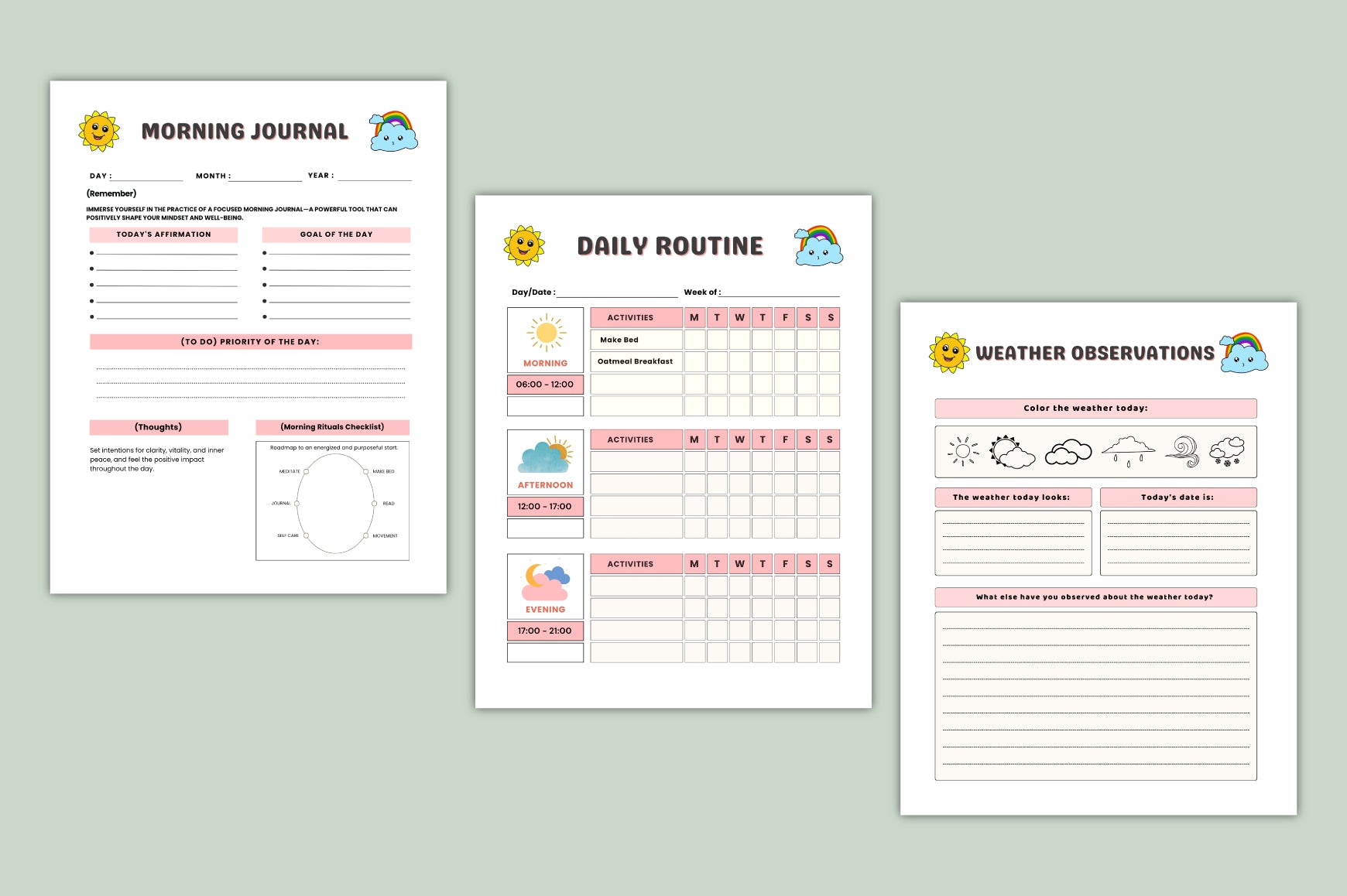 Kids Daily Activity Journal