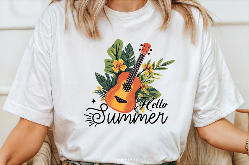 Hello Summer Guitar Clipart Bundle - CraftNest - Digital Crafting and Art
