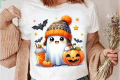 Cute Ghost Cute Halloween Clipart Bundle 12 - CraftNest - Digital Crafting and Art