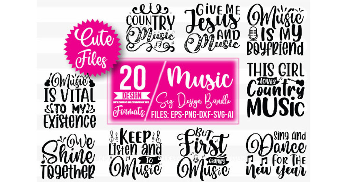 Music SVG Bundle 2 - CraftNest - Digital Crafting and Art