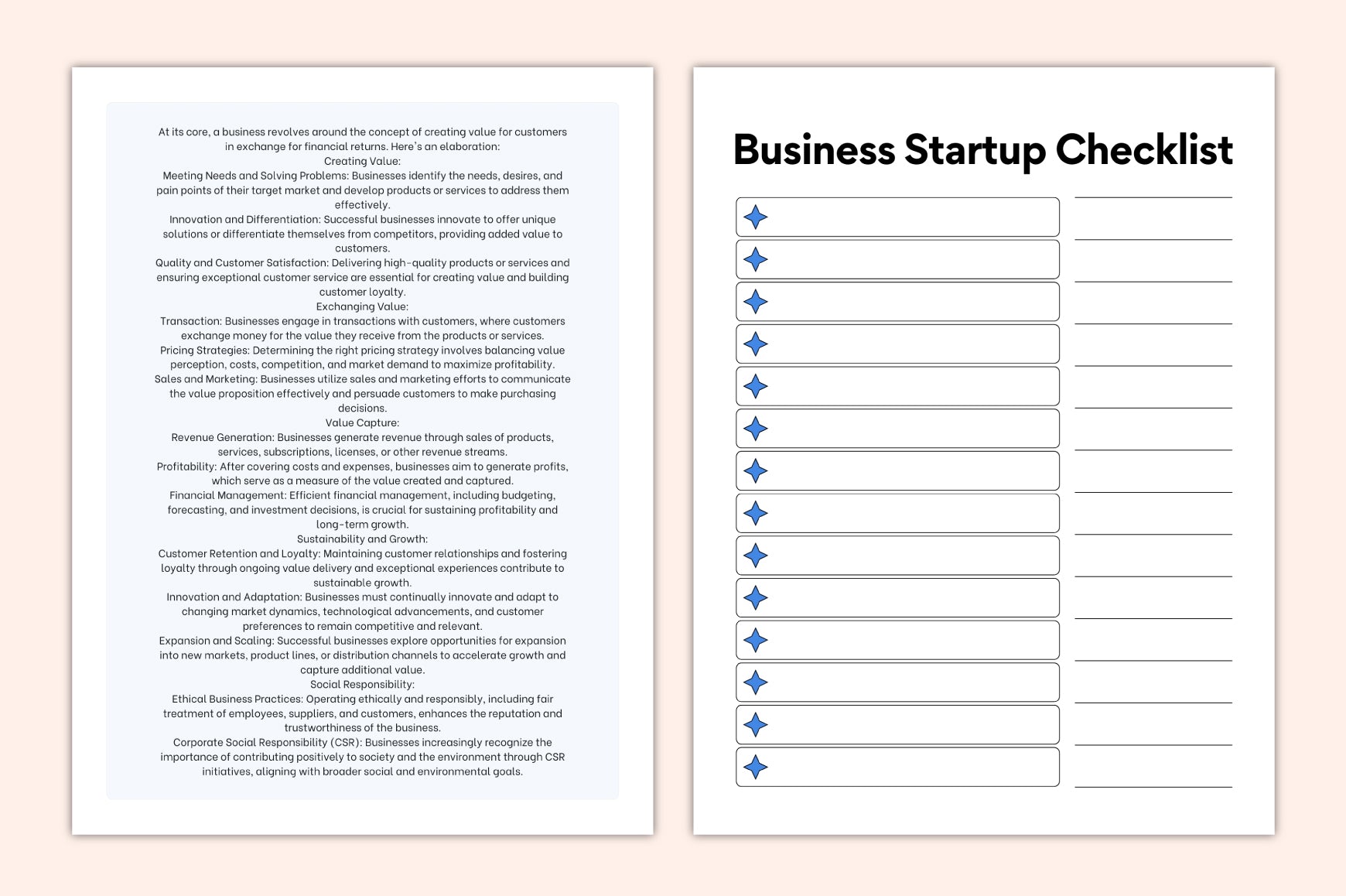 Entrepreneur Business Workbook