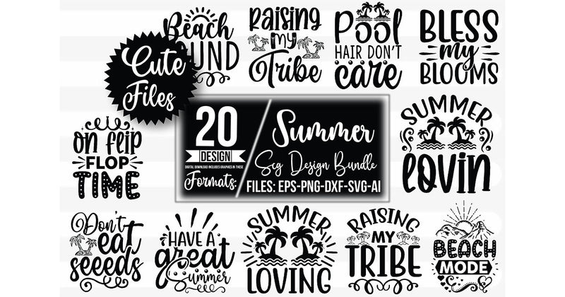 Summer SVG Bundle 10 - CraftNest - Digital Crafting and Art
