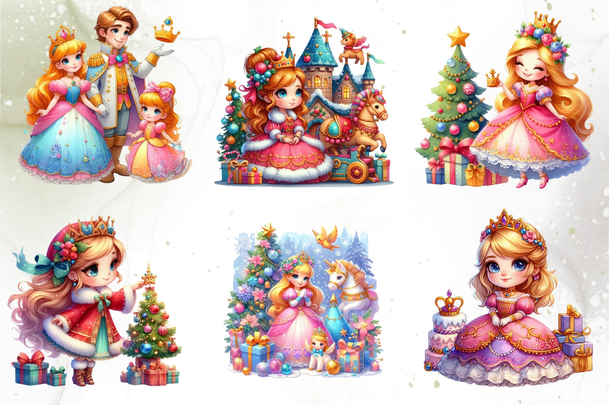 Christmas Princess Clipart Bundle 4 - CraftNest - Digital Crafting and Art