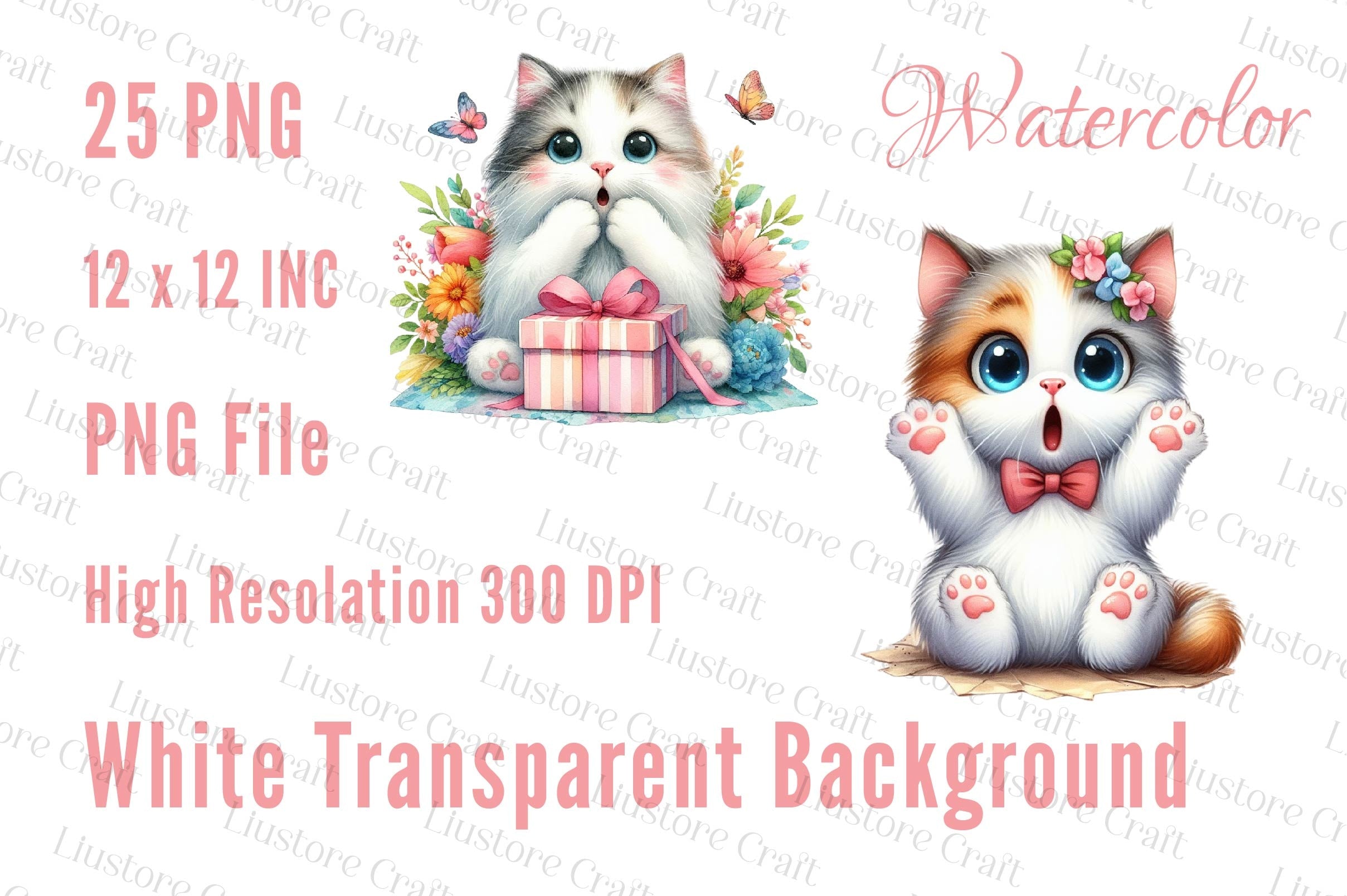 Surprise Cat Clipart Bundle - CraftNest - Digital Crafting and Art