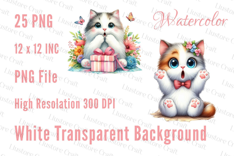Surprise Cat Clipart Bundle - CraftNest - Digital Crafting and Art