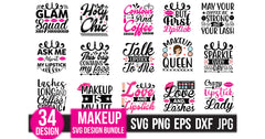 Makeup SVG Bundle 8 - CraftNest - Digital Crafting and Art