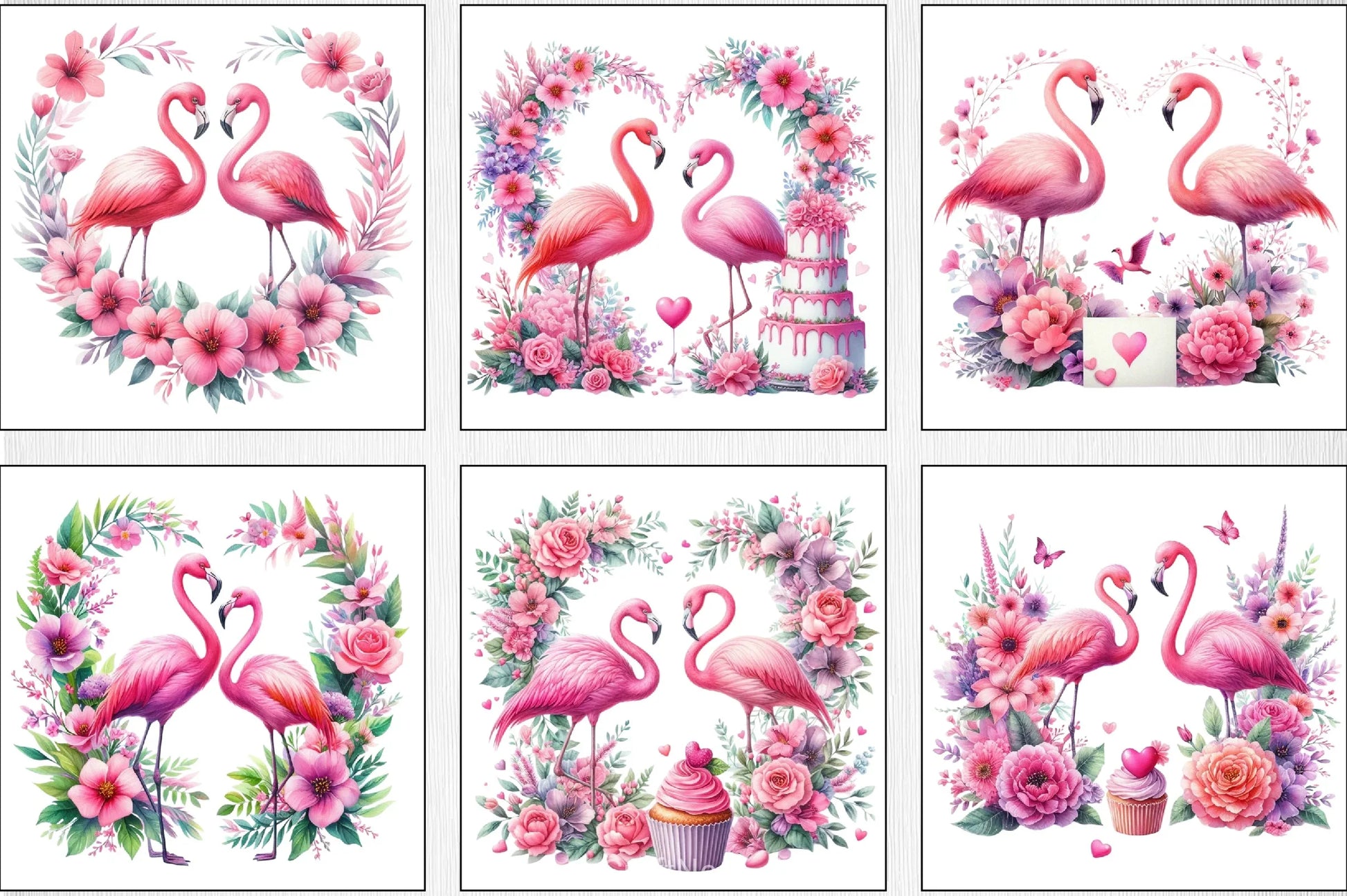 Valentine's Day Flamingo Clipart Bundle - CraftNest - Digital Crafting and Art
