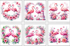 Valentine's Day Flamingo Clipart Bundle - CraftNest - Digital Crafting and Art