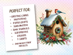 Christmas Bird House Clipart Bundle 4 - CraftNest - Digital Crafting and Art