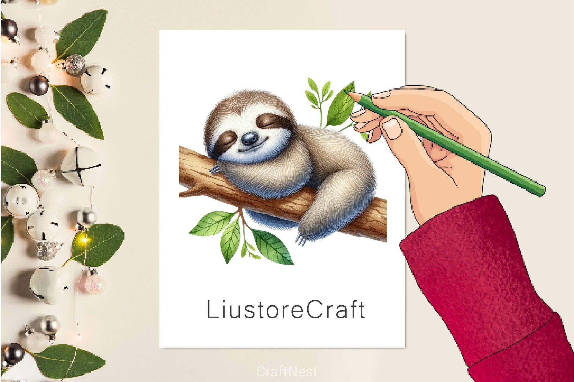 Sleepy Sloth Clipart Bundle 3 - CraftNest - Digital Crafting and Art
