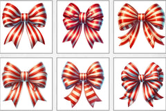 Christmas Candy Cane Bows Clipart Bundle - CraftNest - Digital Crafting and Art