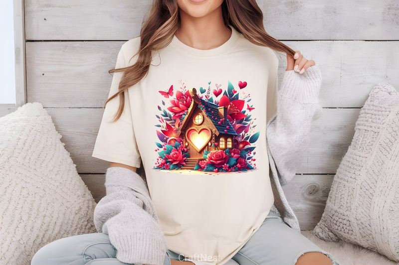 Valentine Fairy House Clipart Bundle 1 - CraftNest - Digital Crafting and Art