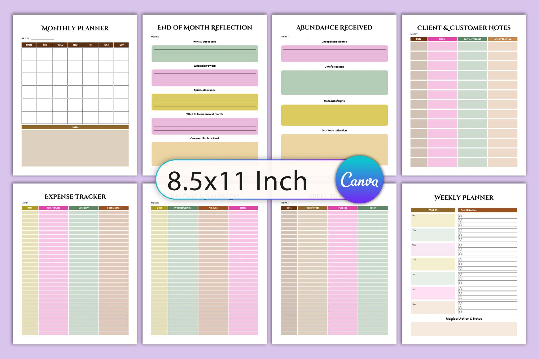 Witchcraft Business Planner