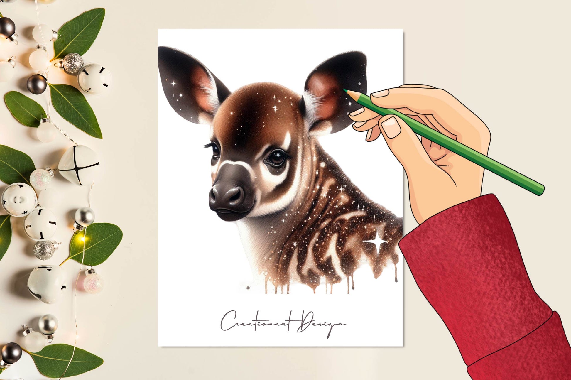 Glitter Okapi Clipart Bundle - CraftNest - Digital Crafting and Art