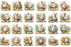 Happy Easter Bunny Clipart Bundle - CraftNest - Digital Crafting and Art