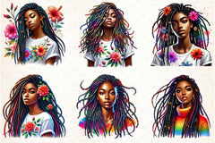 Black History Month Girl Clipart Bundle 1 - CraftNest - Digital Crafting and Art