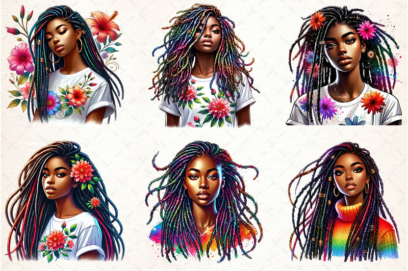 Black History Month Girl Clipart Bundle 1 - CraftNest - Digital Crafting and Art