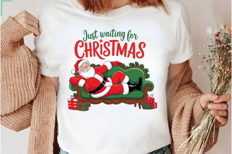 Just Waiting For Christmas Retro Pin Clipart Bundle - CraftNest - Digital Crafting and Art