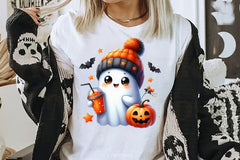 Cute Ghost Cute Halloween Clipart Bundle 19 - CraftNest - Digital Crafting and Art