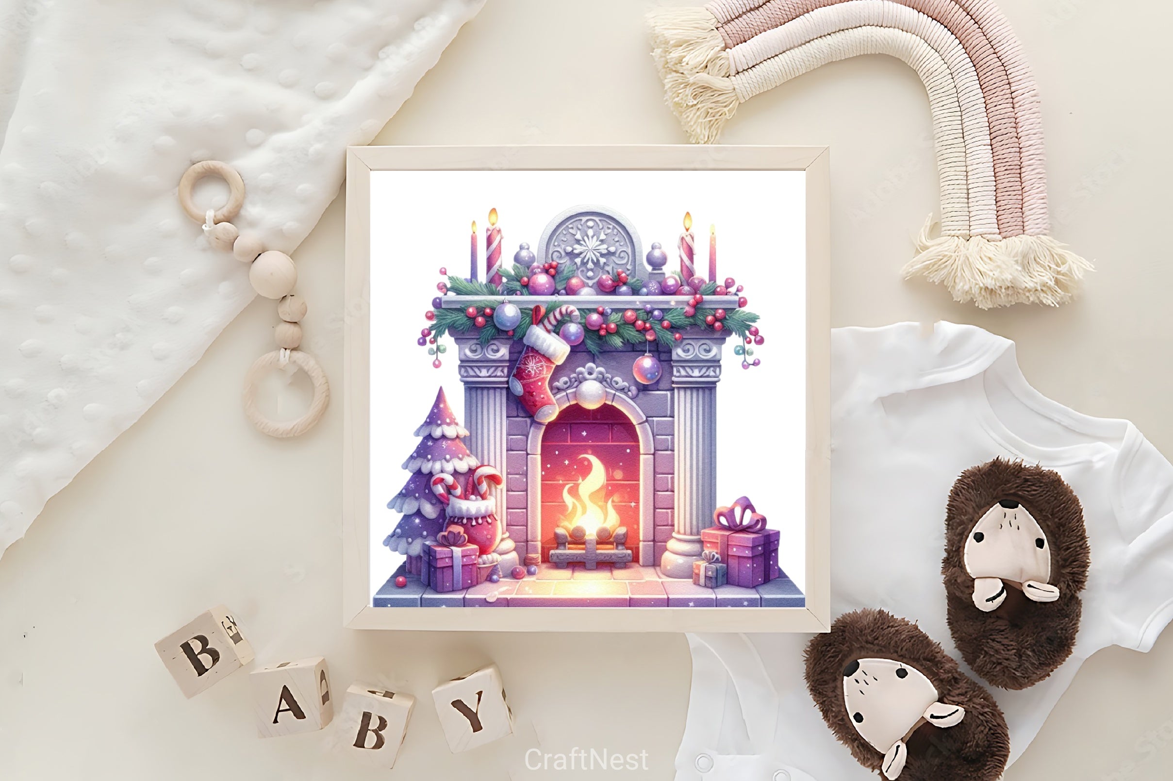 Pastel Purple Christmas Clipart Bundle - CraftNest - Digital Crafting and Art