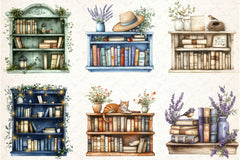 Spring Bookshelf Clipart Bundle 1 - CraftNest - Digital Crafting and Art