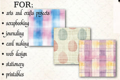 Seamless Easter Plaid Pattern Paper - CraftNest - Digital Crafting and Art