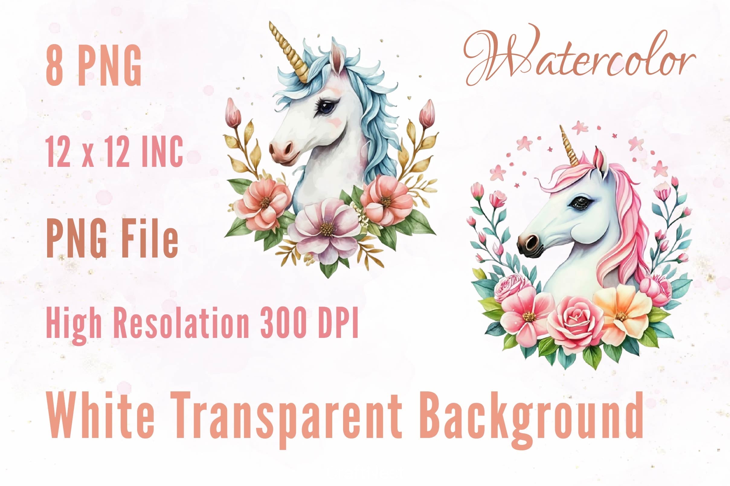 Cute Unicorn Clipart Bundle 12 - CraftNest - Digital Crafting and Art