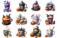 Halloween Coffee Clipart Bundle - CraftNest - Digital Crafting and Art