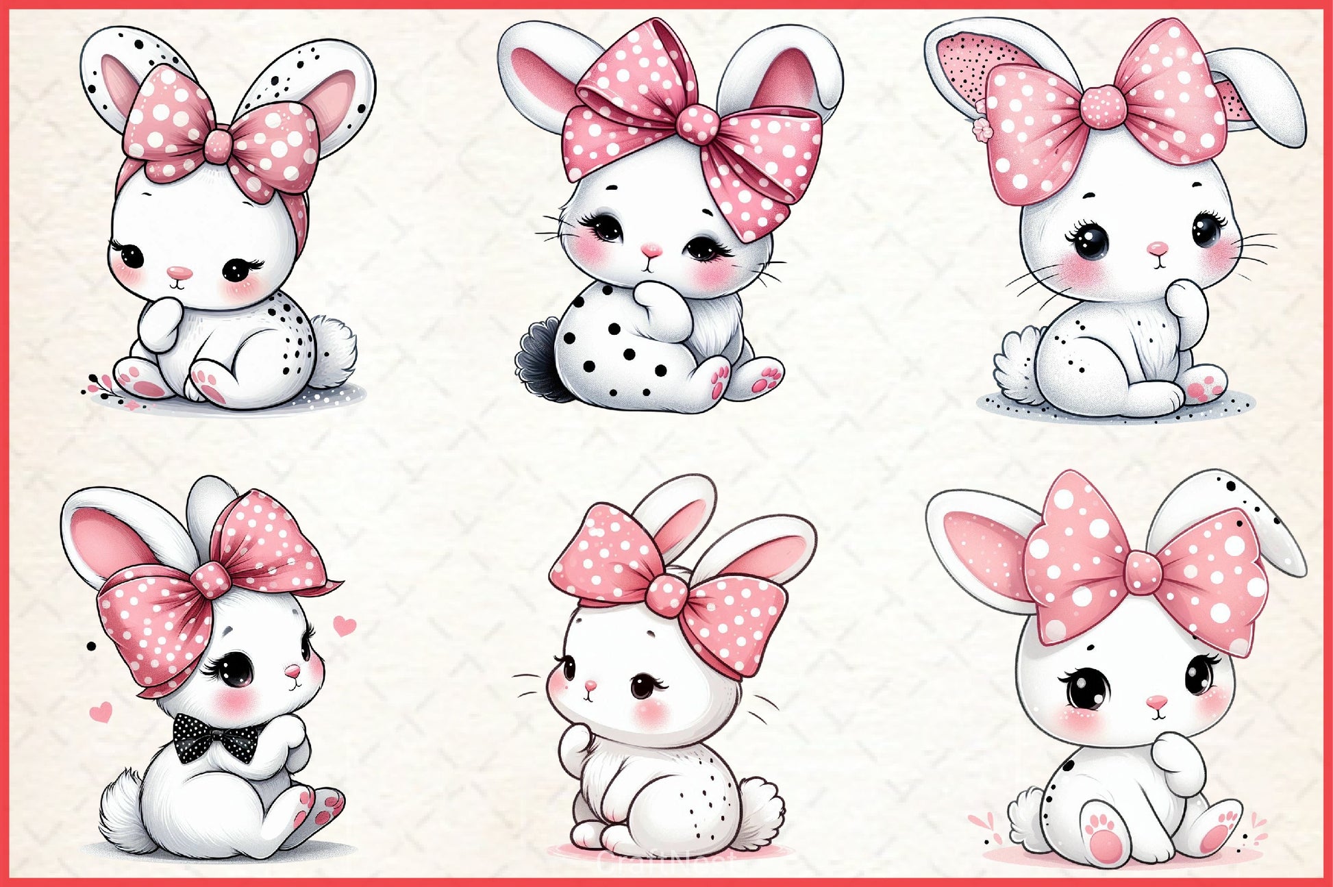 Bunny Clipart Bundle - CraftNest - Digital Crafting and Art