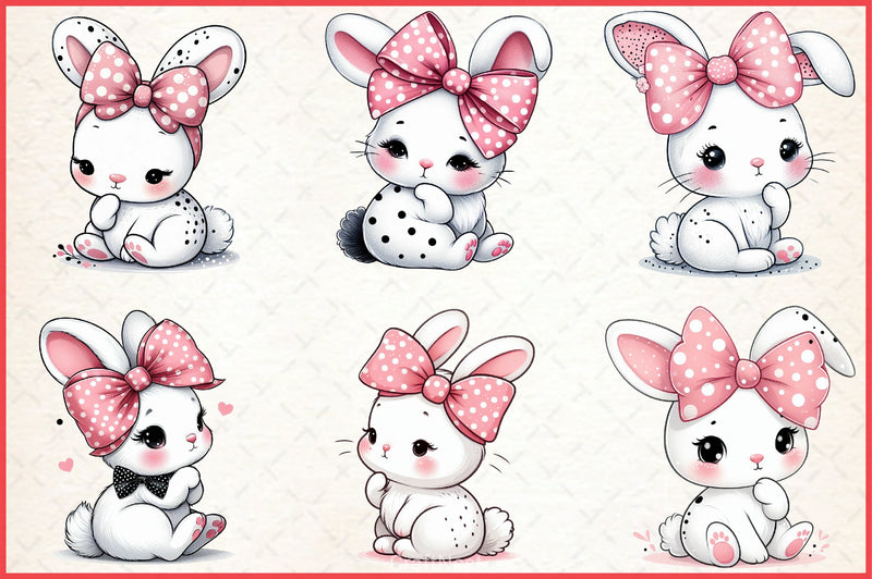 Bunny Clipart Bundle - CraftNest - Digital Crafting and Art