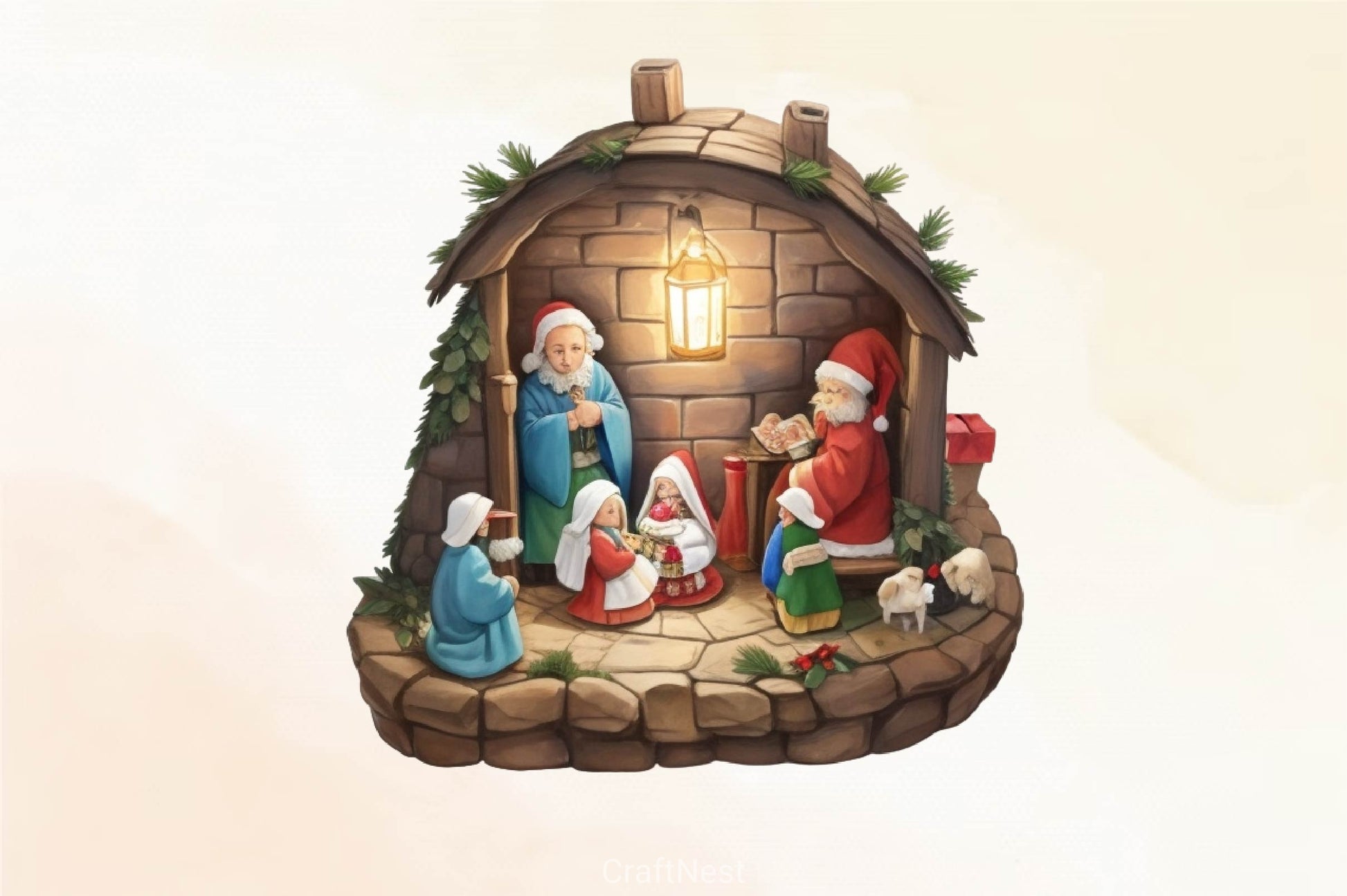 Christmas Nativity Sets Clipart Bundle - CraftNest - Digital Crafting and Art