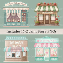 Village Shops Clipart Bundle - CraftNest - Digital Crafting and Art