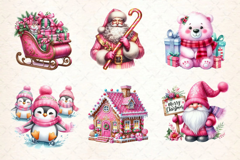 Retro Christmas Clipart Bundle 2 - CraftNest - Digital Crafting and Art