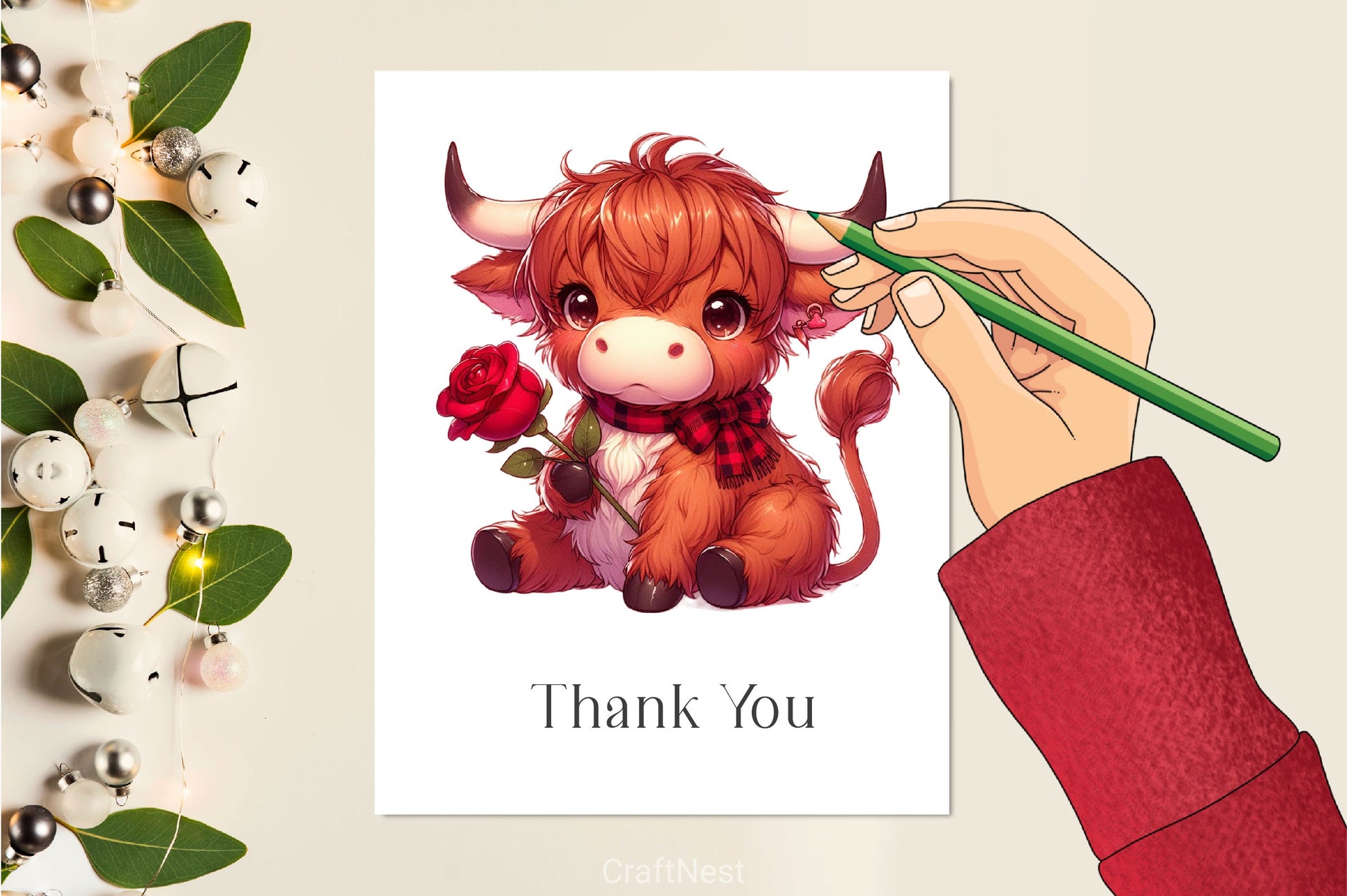 Valentines Day Highland Cow Clipart Bundle - CraftNest - Digital Crafting and Art