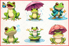 Spring Frog Clipart Bundle 1 - CraftNest - Digital Crafting and Art