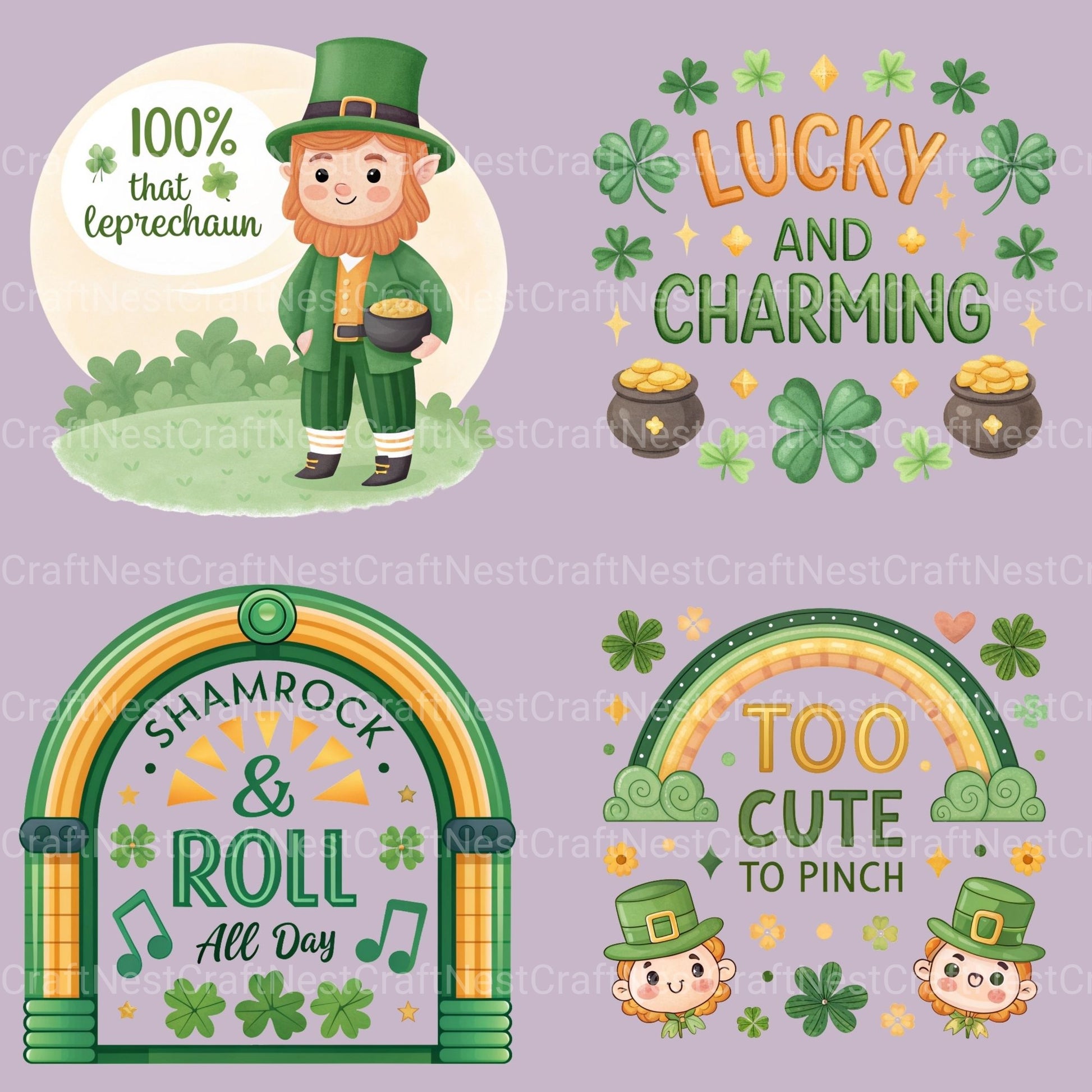 St Patricks Day Clipart Bundle 7 - CraftNest - Digital Crafting and Art