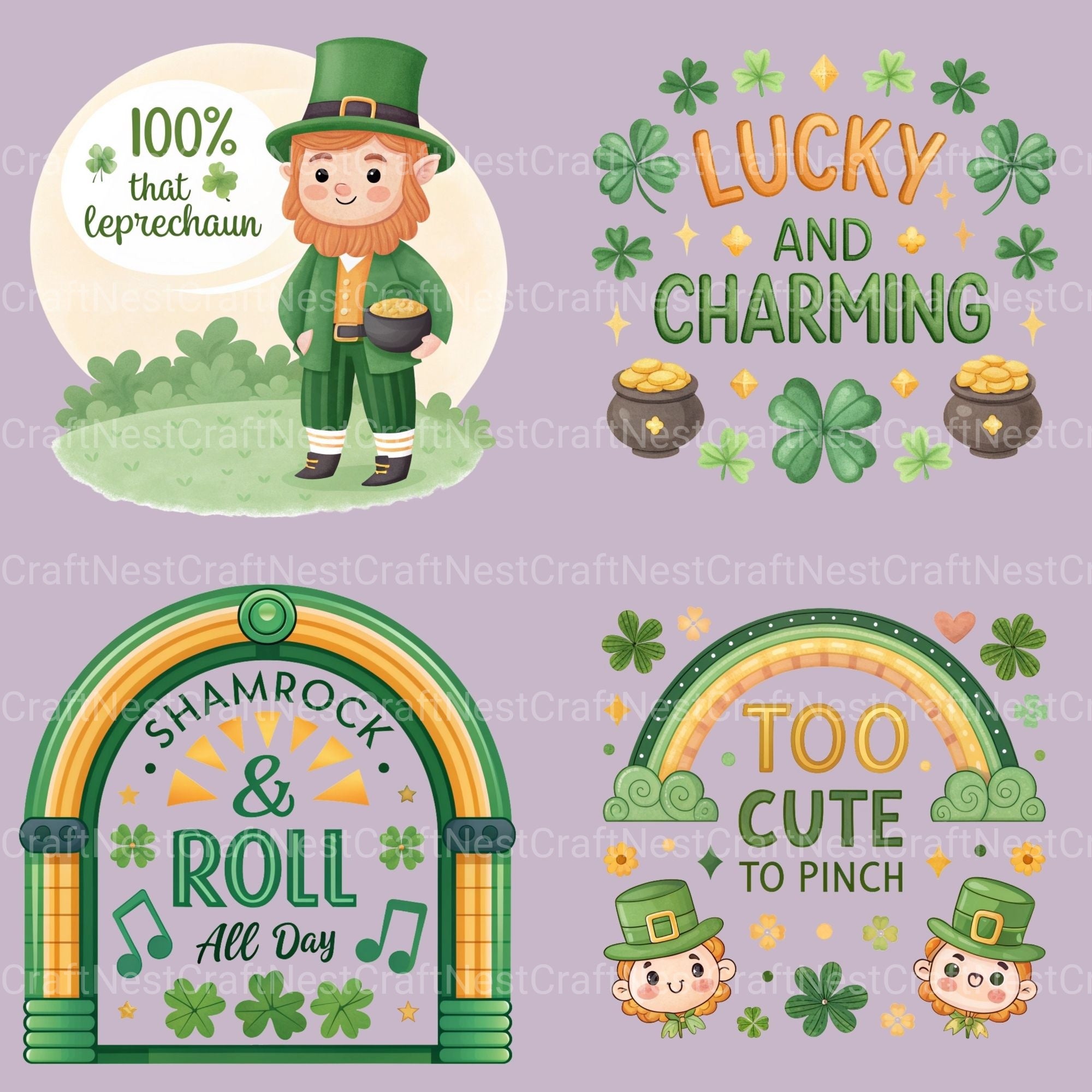St Patricks Day Clipart Bundle 7 - CraftNest - Digital Crafting and Art