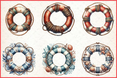 Lifebuoy Clipart Bundle - CraftNest - Digital Crafting and Art